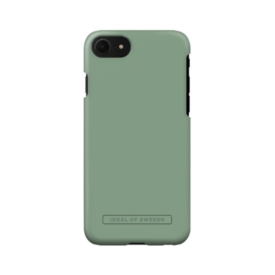 iDeal of Sweden Seamless SS22 Back Case priekš Apple iPhone 7 / 8 / SE2 (2020) / SE3 (2022) - Sage Green - ciets silikona aizmugures apvalks ar iebūvētu metālisku plāksni / bampers-vāciņš