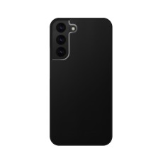 iDeal of Sweden Atelier AW21 Back Case priekš Samsung Galaxy S22 Plus 5G S906 - Intense Black - mākslīgās ādas aizmugures apvalks ar iebūvētu metālisku plāksni / bampers-vāciņš