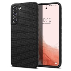 Spigen Liquid Air series Back Case priekš Samsung Galaxy S22 Plus 5G S906 - Melns - silikona aizmugures apvalks / bampers-vāciņš