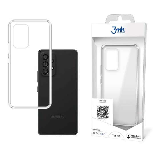 3MK Clear Case priekš Samsung Galaxy A53 5G A536 - Caurspīdīgs - silikona aizmugures apvalks / bampers-vāciņš
