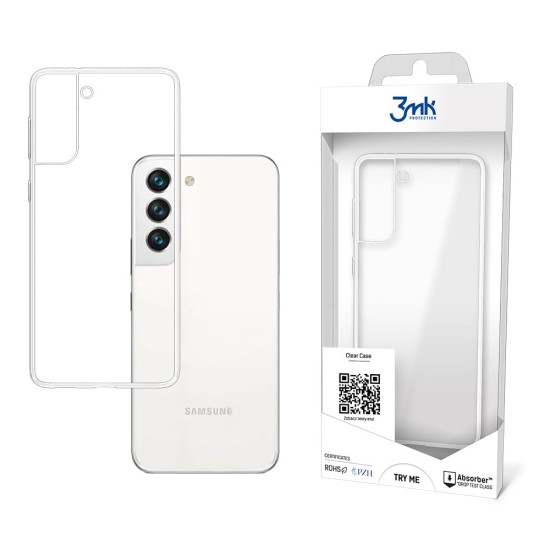 3MK Clear Case priekš Samsung Galaxy S22 5G S901 - Caurspīdīgs - silikona aizmugures apvalks / bampers-vāciņš