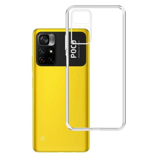 3MK Clear Case priekš Xiaomi Poco M4 Pro 5G - Caurspīdīgs - silikona aizmugures apvalks / bampers-vāciņš