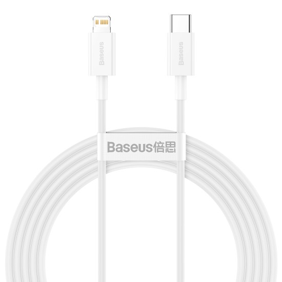 Baseus 2M Superior PD 20W Type-C to Lightning cable - Balts - Apple iPhone / iPad lādēšanas un datu kabelis / vads