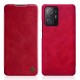 NILLKIN Qin Series Card Holder Leather Flip Case для Xiaomi 11T 5G / 11T Pro 5G - Красный - чехол-книжка