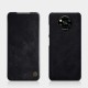 NILLKIN Qin Series Card Holder Leather Flip Case priekš Xiaomi Poco X3 NFC / X3 Pro - Melns - sāniski atverams maciņš