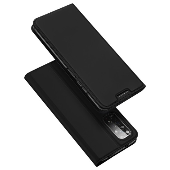 Dux Ducis Skin Pro series для Xiaomi Redmi Note 11 / Note 11S - Черный - чехол-книжка с магнитом и стендом / подставкой