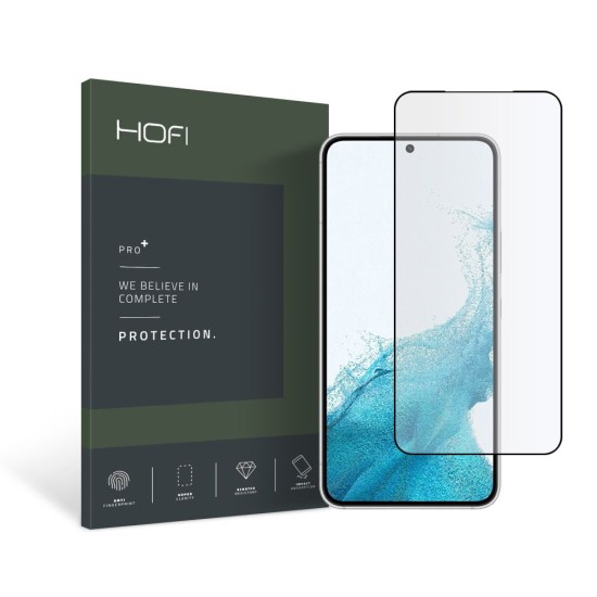Hofi Premium Pro+ 9H Full Glue Tempered Glass Screen Protector priekš Samsung Galaxy S22 5G S901 - Ekrāna Aizsargstikls / Bruņota Stikla Aizsargplēve