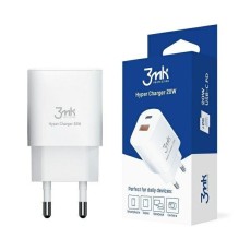 3MK HyperCharger PD / QC 20W Type-C / USB ligzda - Balts - ļoti ātrs tīkla lādētājs