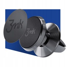 3MK Magnetic Power Air Vent Car Holder - Melns - Universāls stiprinājums turētājs auto ventilācijas režģa