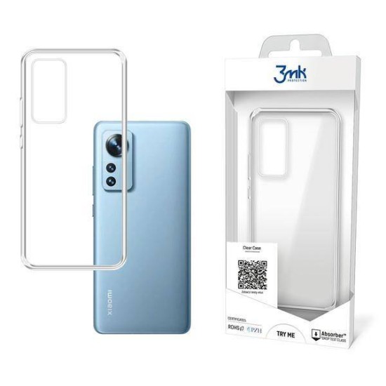 3MK Clear Case priekš Xiaomi 12 / 12X - Caurspīdīgs - silikona aizmugures apvalks / bampers-vāciņš
