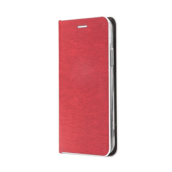 Luna Book Silver Case priekš Samsung Galaxy A33 5G A336 - Sarkans - sāniski atverams maciņš ar magnētu stendu / grāmatveida maks