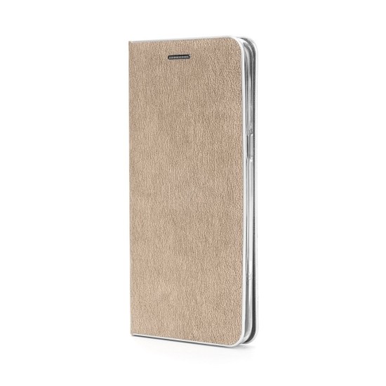 Luna Book Silver Case priekš Samsung Galaxy A33 5G A336 - Zelts - sāniski atverams maciņš ar magnētu un stendu / grāmatveida maks