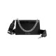 iDeal of Sweden AW21 Lia Baguette Medium Hand Bag - Glossy Black Silver - sieviešu rokassoma / pleca soma