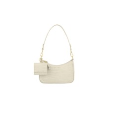 iDeal of Sweden SS21 Nora Shoulder Bag - Cream Beige Croco - sieviešu pleca soma