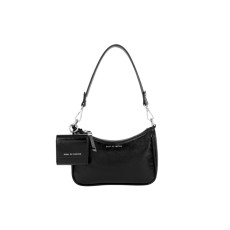 iDeal of Sweden SS21 Nora Shoulder Bag - Glossy Black - sieviešu pleca soma
