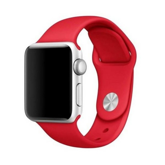 Mercury Silicone Watch Strap priekš Apple Watch 42 / 44 / 45 mm / Ultra 49 mm - Sarkans - silikona siksniņa priekš pulksteņiem