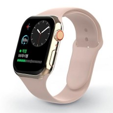 Mercury Silicone Watch Strap priekš Apple Watch 42 / 44 / 45 / 46mm / Ultra 49 mm - Rozā Smilts - silikona siksniņa priekš pulksteņiem