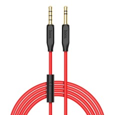 Hoco UPA12 3.5mm Male to 3.5mm Male Stereo Aux 4-pin Audio cable with Microphone (length: 1M) - Sarkans - audio vads kabelis