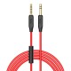 Hoco UPA12 3.5mm Male to 3.5mm Male Stereo Aux 4-pin Audio cable with Microphone (length: 1M) - Sarkans - audio vads kabelis