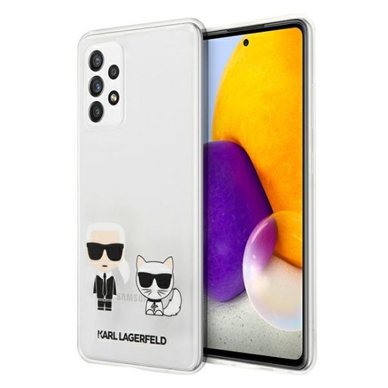 Karl Lagerfeld Transparent Karl & Choupette series Back Case KLHCA52CKTR priekš Samsung Galaxy A52 A525 / A52 5G A526 / A52s 5G A528 - Caurspīdīgs - silikona aizmugures apvalks / bampers-vāciņš