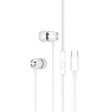 XO EP25 Wired Stereo Earphones with Remote and Mic USB Type-C - Baltas - Universālas stereo austiņas ar mikrofonu