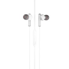 XO EP32 Wired Stereo Earphones with Remote and Mic jack 3.5mm - Baltas - Universālas stereo austiņas ar mikrofonu un pulti
