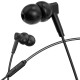 XO EP33 Wired Stereo Earphones with Remote and Mic jack 3.5mm - Melnas - Universālas stereo austiņas ar mikrofonu un pulti