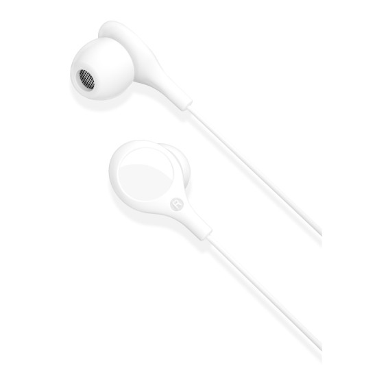 XO EP46 Wired Stereo Earphones with Remote, Mic and Noise cancelling jack 3.5mm - Белые - Универсальные стерео наушники с микрофоном, пультом и шумоподавлением