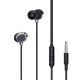 XO EP53 Wired Stereo Earphones with Remote and Mic jack 3.5mm - Melnas - Universālas stereo austiņas ar mikrofonu un pulti