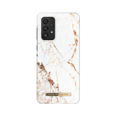 iDeal of Sweden Fashion CA16 Back Case priekš Samsung Galaxy A33 5G A336 - Carrara Gold - plastikāta aizmugures apvalks ar iebūvētu metālisku plāksni / bampers-vāciņš