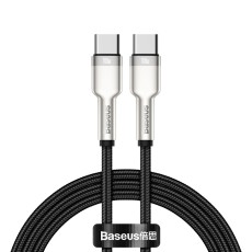 Baseus 1M Cafule 5A 100W Type-C to Type-C / QC/PD Laptop power cable priekš Lenovo / IBM / Macbook / Xiaomi - Melns - USB-C lādēšanas un datu kabelis / vads portatīvajiem datoriem