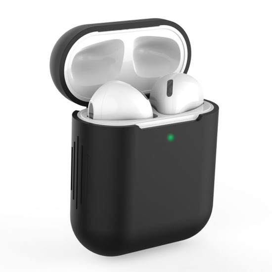 Tech-Protect Icon Case priekš Apple Airpods - Melns - silikona apvalks bezvadu austiņu lādēšanas ierīcei