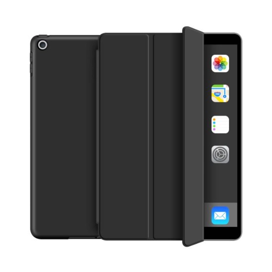 Tech-Protect Smart Case priekš Apple iPad 10.2 (2019 / 2020 / 2021) - Melns - sāniski atverams maciņš ar magnētu un stendu