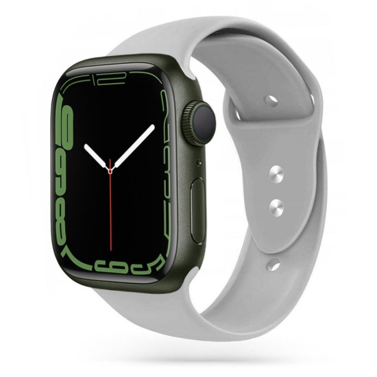 Tech-Protect Silicone Watch Band priekš Apple Watch 42 / 44 / 45 mm / Ultra 49 mm - Pelēks - silikona siksniņa viedpulksteņiem