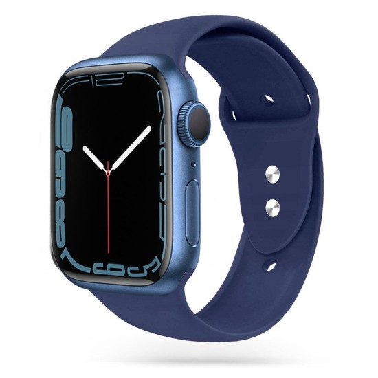 Tech-Protect Silicone Watch Band priekš Apple Watch 42 / 44 / 45 mm / Ultra 49 mm - Tumši Zils - silikona siksniņa viedpulksteņiem