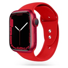 Tech-Protect Silicone Watch Band priekš Apple Watch 42 / 44 / 45 / 46mm / Ultra 49 mm - Sarkans - silikona siksniņa viedpulksteņiem