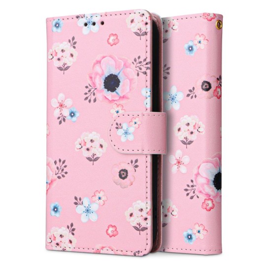 Tech-Protect Wallet Book Case для Samsung Galaxy A53 5G A536 - Розовый / Цветы - чехол-книжка с магнитом и стендом
