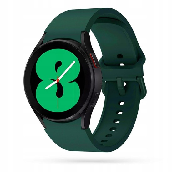 Tech-Protect Iconband Silicone Strap для Samsung Galaxy Watch 4 / 5 / 5 Pro / 6 / Classic (40 / 42 / 43 / 44 / 45 / 46 / 47 mm) - Тёмно Зелёный - силиконовый ремешок для часов