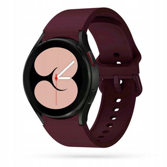 Tech-Protect Iconband Silicone Strap priekš Samsung Galaxy Watch 4 / 5 / 5 Pro / 6 / Classic (40 / 42 / 43 / 44 / 45 / 46 / 47 mm) - Bordo - silikona siksniņas (jostas) priekš pulksteņiem