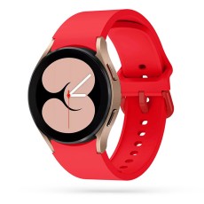 Tech-Protect Iconband Silicone Strap priekš Samsung Galaxy Watch 4 / 5 / 5 Pro / 6 / Classic / 7 / FE (40 / 42 / 43 / 44 / 45 / 46 / 47 mm) - Sarkans - silikona siksniņas (jostas) priekš pulksteņiem