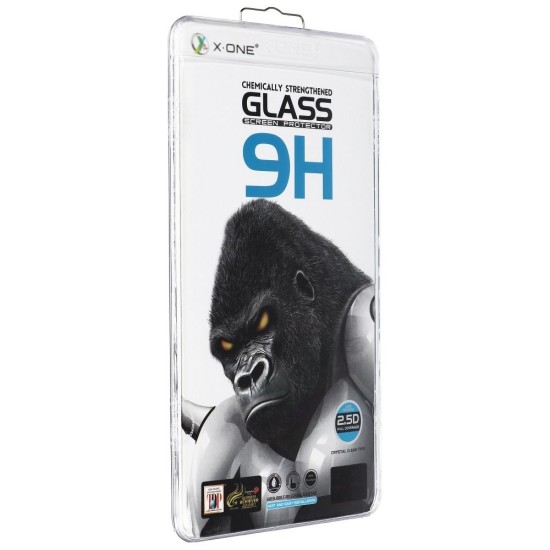 X-One 2.5D Full Glue Extra Strong Crystal Clear Tempered Glass Screen Protector priekš Samsung Galaxy S21 FE 5G G990 - Melns - Ekrāna Aizsargstikls / Bruņota Stikla Aizsargplēve