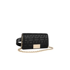 iDeal of Sweden AW21 Cecile Multi Chain Bag - Quilted Black Gold - sieviešu jostas / pleca soma