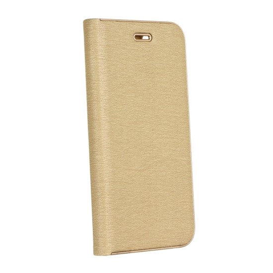 Luna Book Gold Case priekš Samsung Galaxy A51 A151 - Zelts - sāniski atverams maciņš ar magnētu un stendu