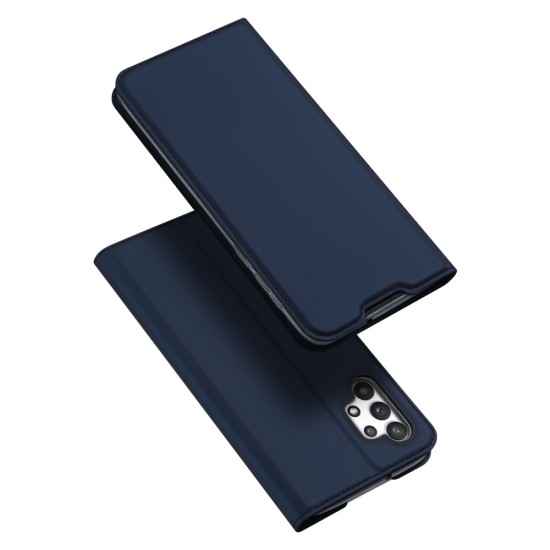 Dux Ducis Skin Pro series priekš Samsung Galaxy A32 5G A326 - Tumši Zils - sāniski atverams maciņš ar magnētu un stendu