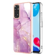 IMD Electroplating Marble Pattern TPU Phone