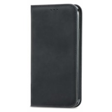 Vintage Style Skin-touch PU Leather Phone Case with Card Holder priekš Nokia C20 - Melns - sāniski atverams maciņš ar magnētu un stendu