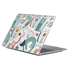 Enkay Hat Prince Hard PC Protective Case priekš Apple MacBook Air 13-inch (2018 / 2019) A1932; (2020) A2179; M1 (2020) A2337 - Caurspīdīgs / Kaķis - plastikas no abām pusēm apvalks / maciņš