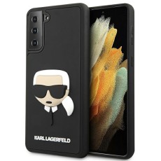 Karl Lagerfeld 3D Rubber Karl`s Head series Back Case KLHCS21SKH3DBK priekš Samsung Galaxy S21 G991 - Melns - silikona aizmugures apvalks / bampers-vāciņš