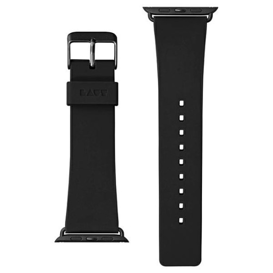 Laut Active Silicone Watch Strap priekš Apple Watch 38 / 40 / 41 mm - Melns - silikona siksniņas (jostas) priekš pulksteņiem