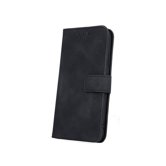 Smart Velvet Book Case priekš Samsung Galaxy A13 4G A135 - Melns - sāniski atverams maciņš ar stendu / grāmatveida maks